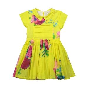 Girls Morley Yellow Floral Lemia Dress 100% cotton size 6